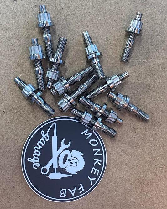 Titanium Studs Kit, 3/8-16 2" with Ti washers and nuts