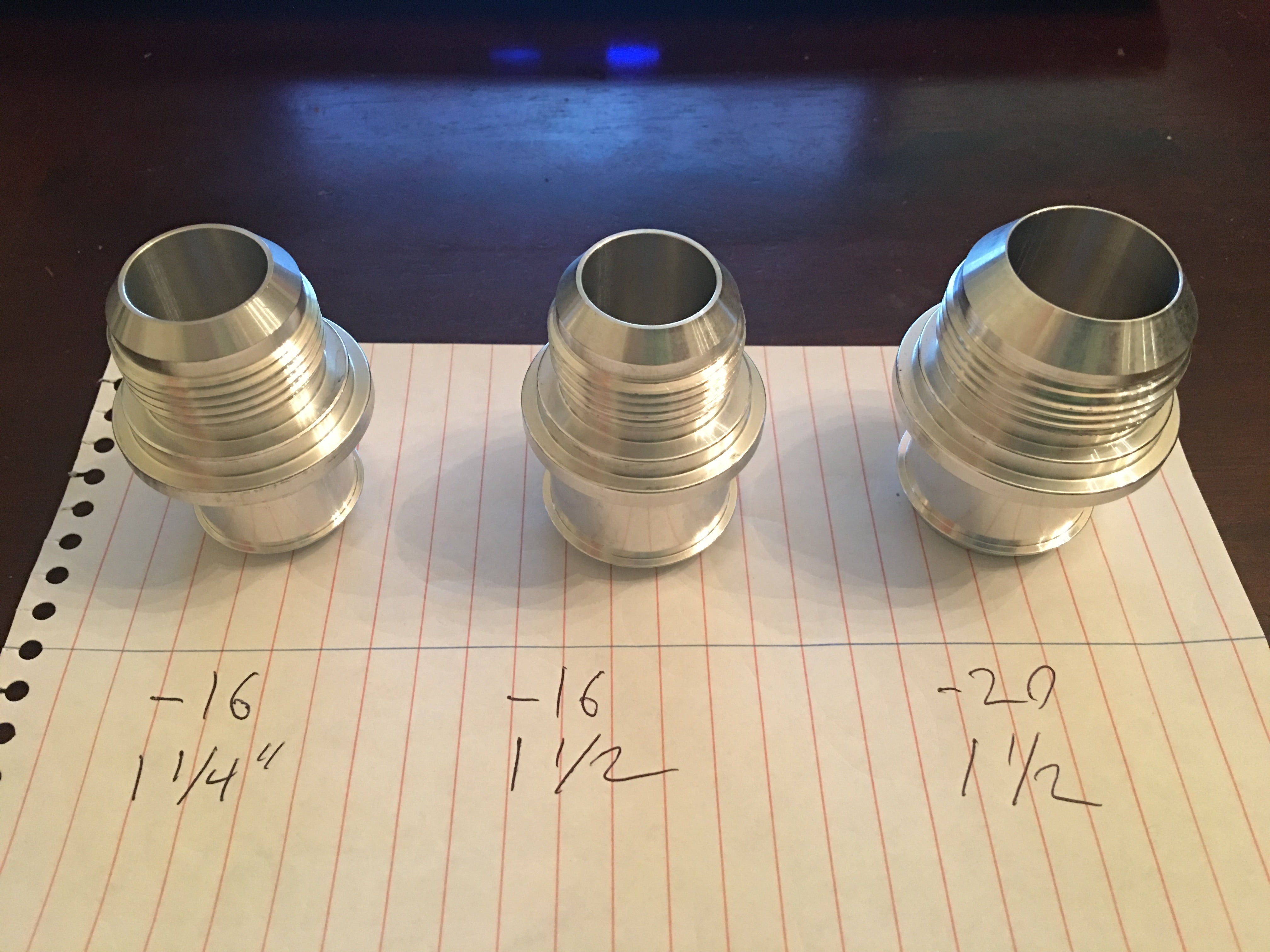 Ice Tank Bulkhead AN Bung (with integrated tube backside for water pum ...