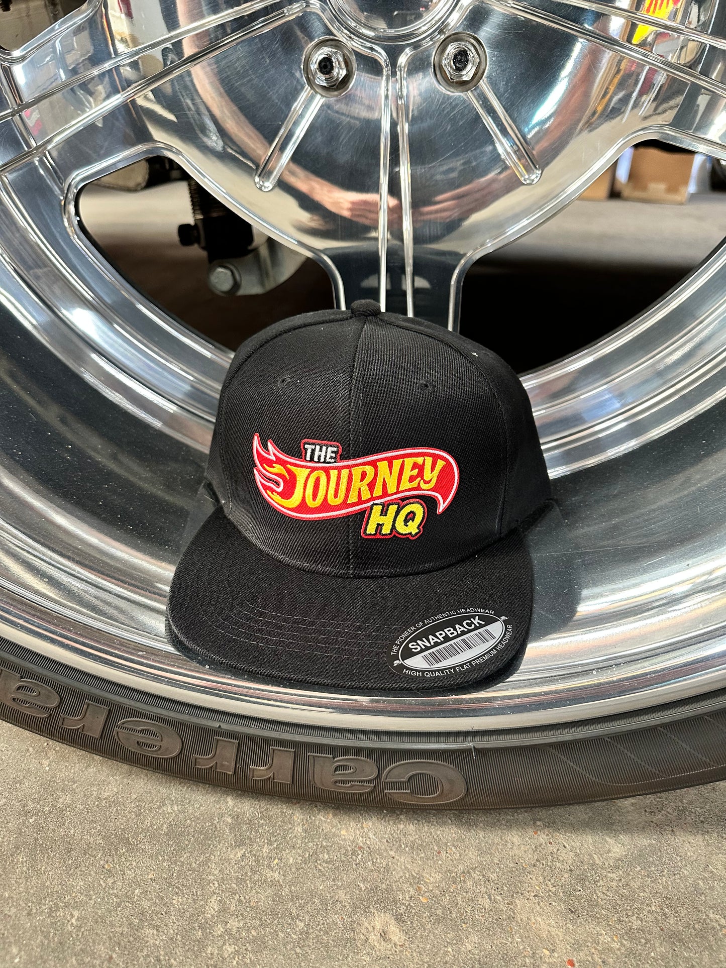 The Journey HQ – Classic Snapback Hat “Hot Wheels Logo”