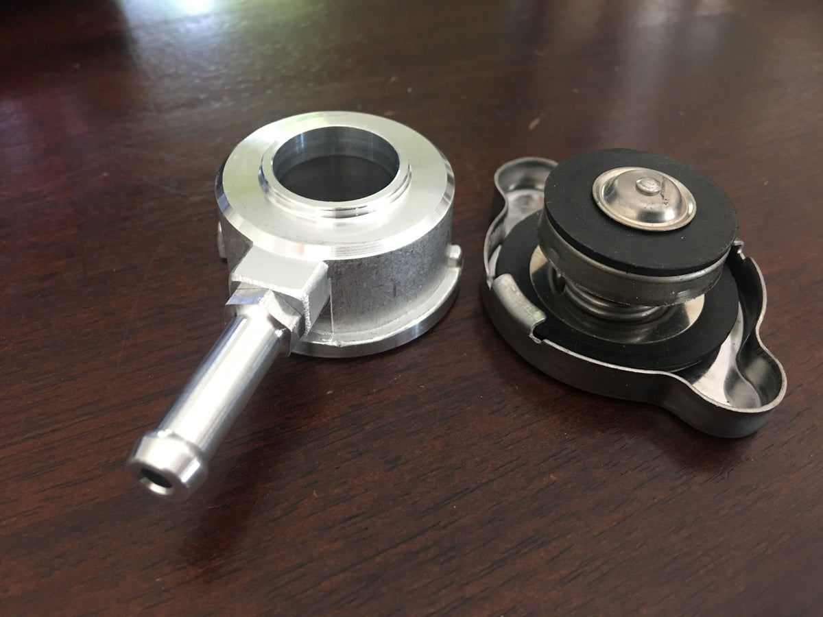 Angled Radiator Neck Radiator Neck and Cap (weld on, small) – The Journey HQ