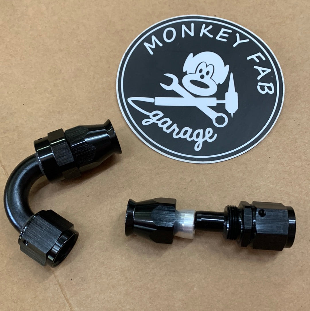 PTFE AN Hose Ends Fittings Black